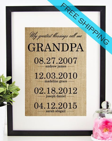 Fathers Day Ideas For Grandpas
 Personalized Gift for Grandpa Fathers Day Gift for