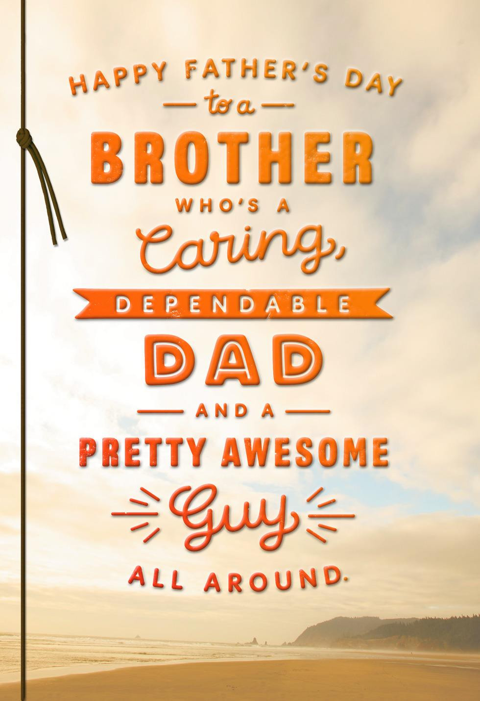 Fathers Day Quotes For Brothers
 Awesome Guy Father s Day Card for Brother Greeting Cards