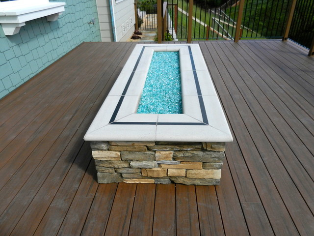 Firepit On Deck
 fire pit Traditional Deck San Francisco by
