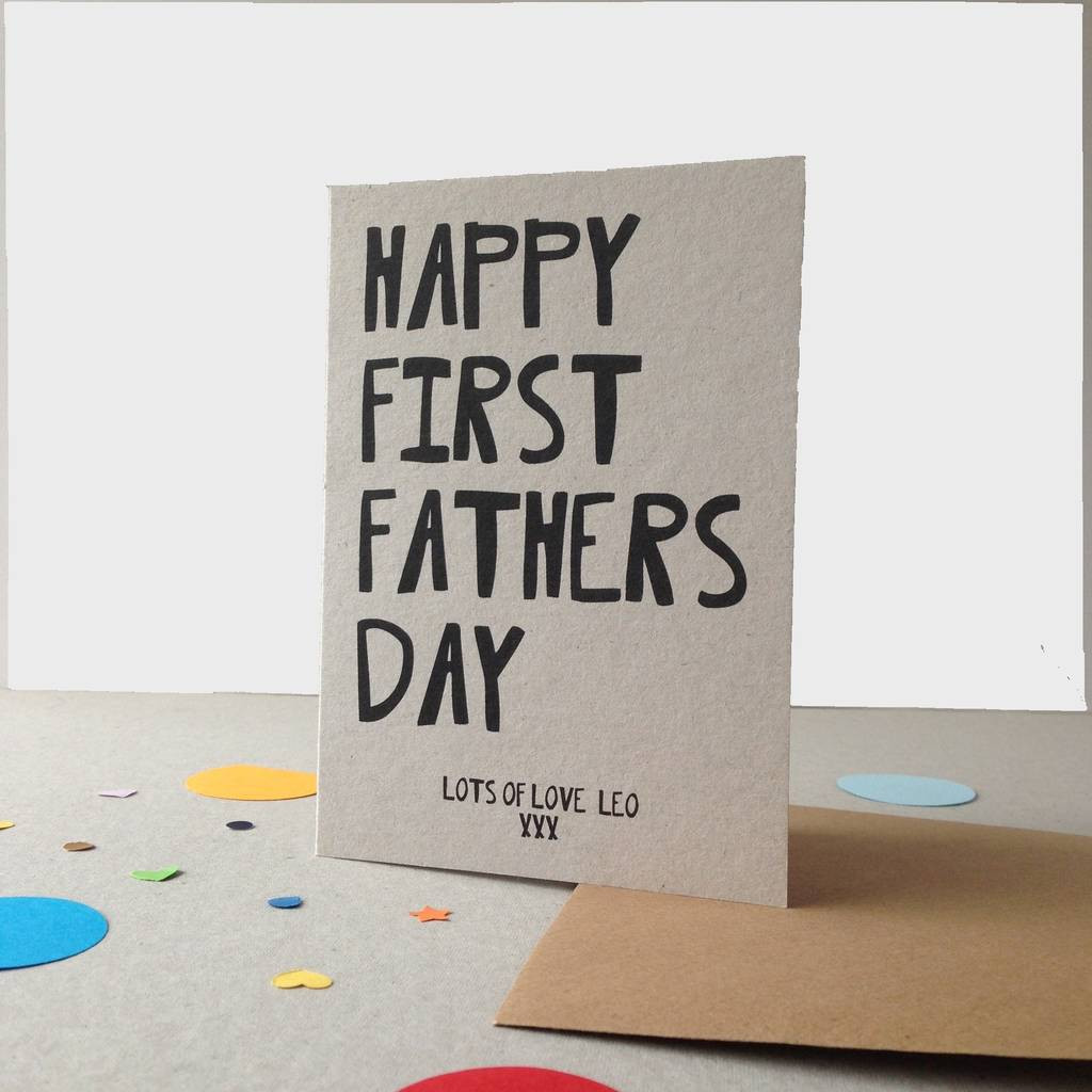 First Fathers Day Gifts 2020
 personalised first fathers day card by louise mclaren