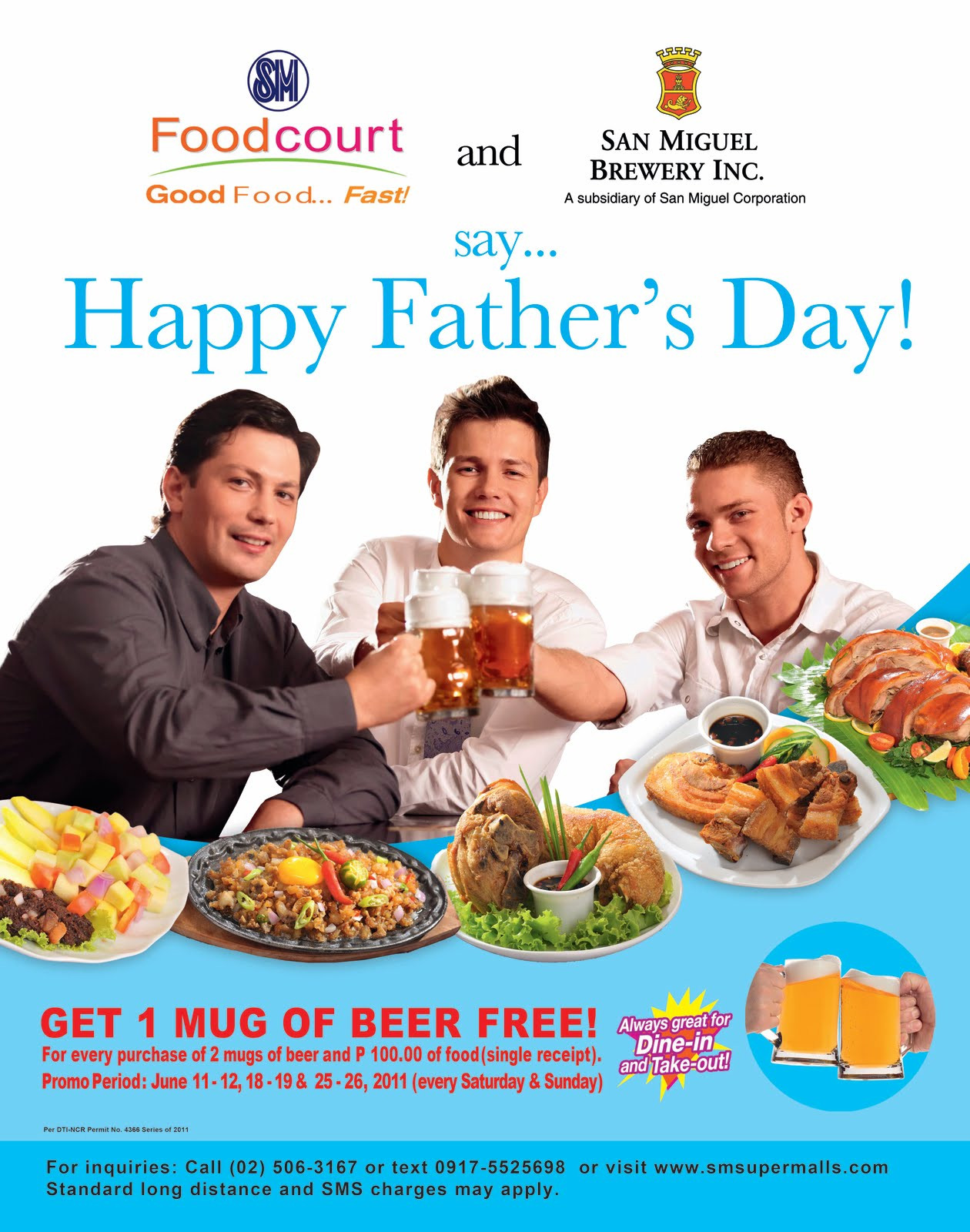 Free Food Fathers Day
 Free Beer on Father s Day at SM City Davao Foodcourt