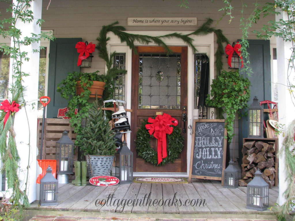 Front Porch Christmas Decorations
 Christmas Front Porch 2012 Cottage in the Oaks