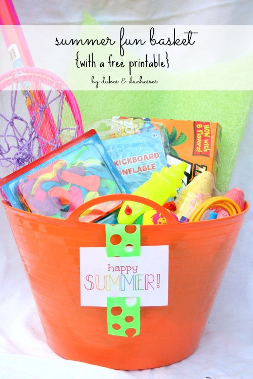 Fun Summer Gifts
 Summer Fun Basket with a Printable Dukes and Duchesses