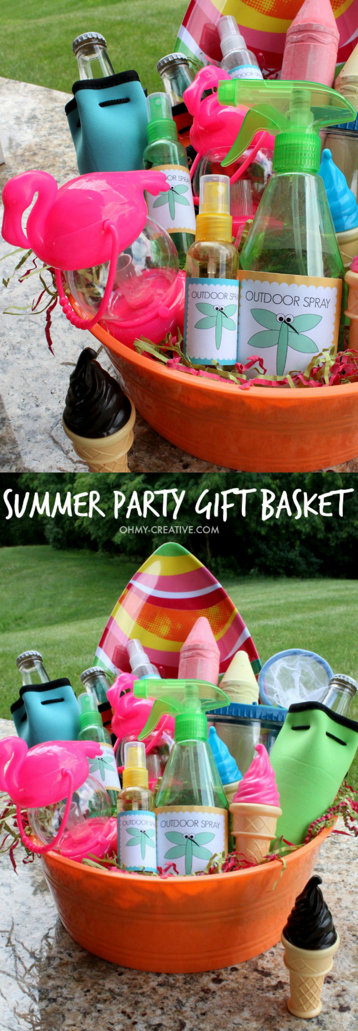 Fun Summer Gifts
 Summer Party Gift Basket Oh My Creative