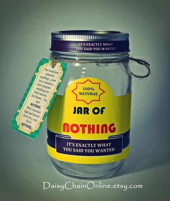 Funny Christmas Gifts For Friends
 Best Gag Gift A Jar of Nothing Funny Gift for Boyfriend