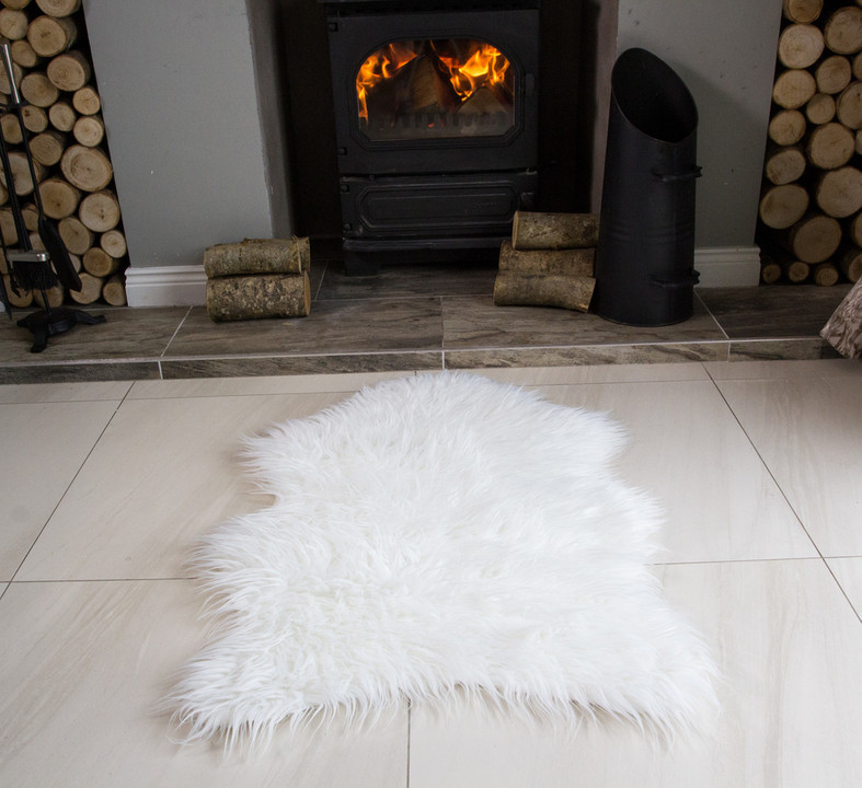 Furry Rugs For Living Room
 White Shaggy Faux Fur Furry Fluffy Sheepskin Soft Living