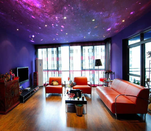 Galaxy Bedroom Wallpaper
 Fancy Galaxy Wallpaper on ceiling by Fototapeta4u