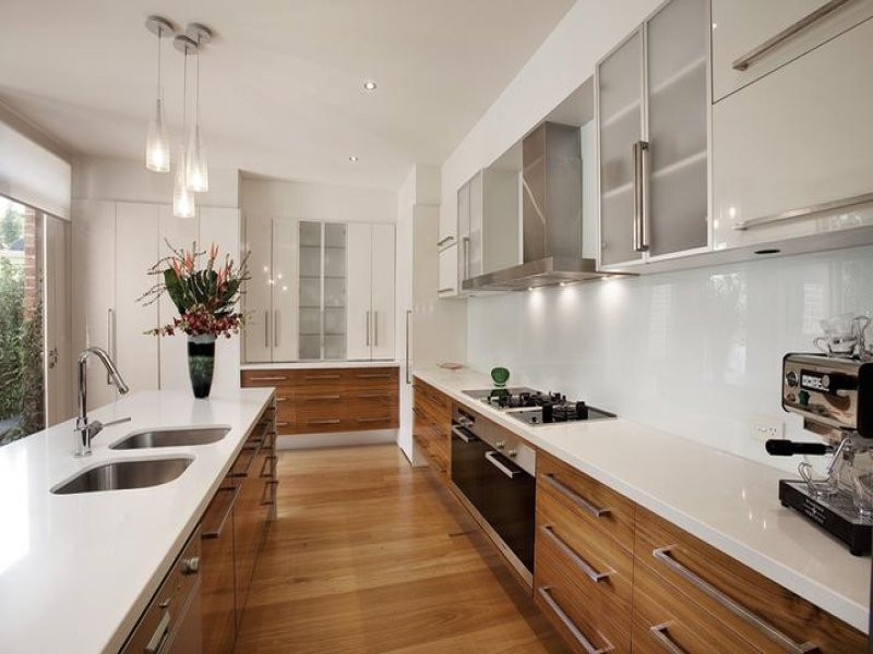 Galley Kitchen Design Ideas
 Classic galley kitchen design using floorboards Kitchen