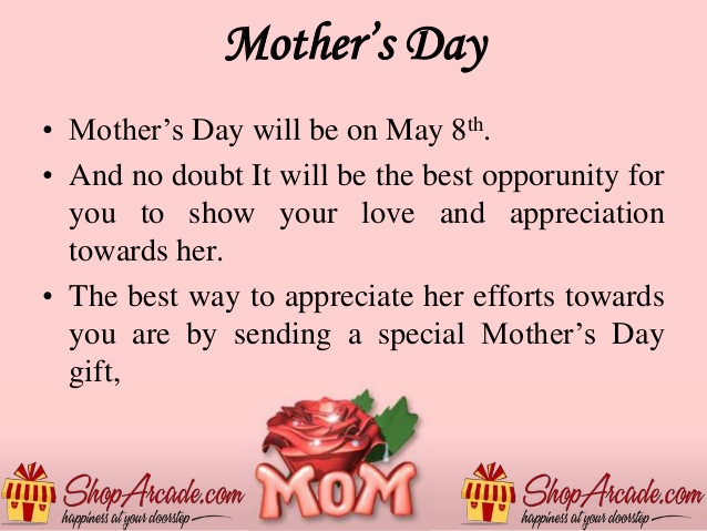 Gifts To Send Mom For Mothers Day
 Send Mother’s Day Gifts to Your Lovely Mom