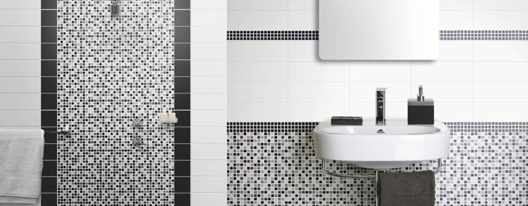 Grey Bathroom Tile Combinations
 Grey & Black bination Bathroom Concept Tiles