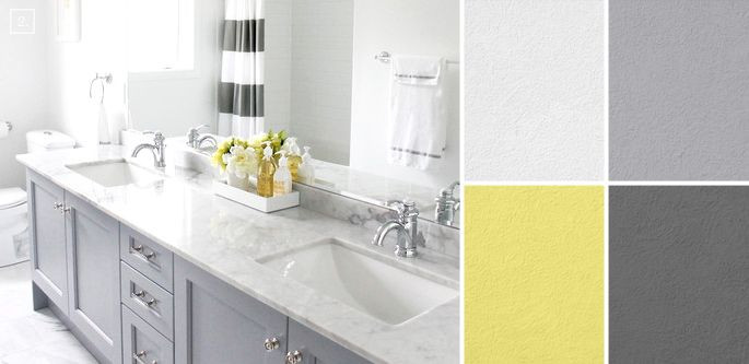 Grey Bathroom Tile Combinations
 Bathroom Color Ideas Palette and Paint Schemes