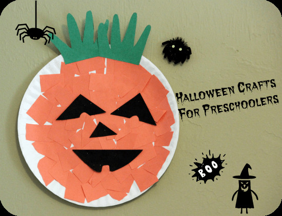 Halloween Art And Crafts For Preschoolers
 Paper Plate Pumpkins Halloween Preschool Craft ⋆ Makobi Scribe