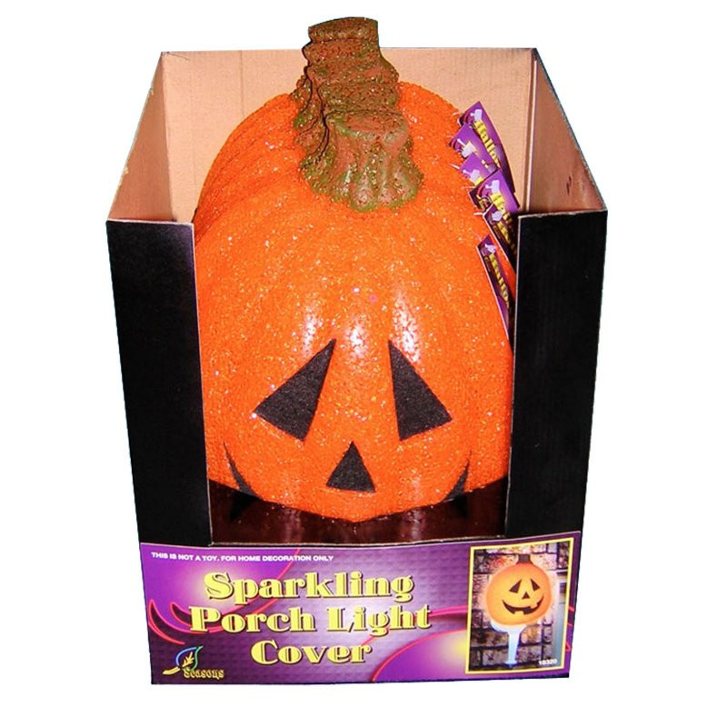 Halloween Porch Light Covers
 Sparkling Pumpkin Porch Light Cover 1 Count