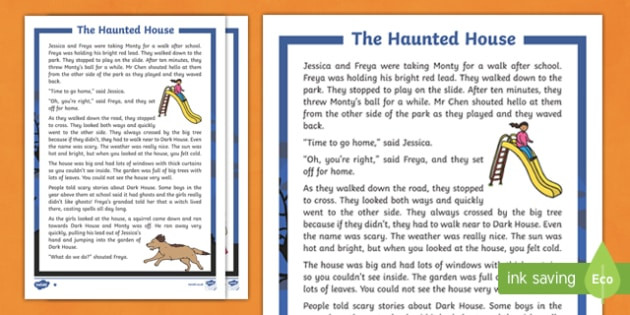 Halloween Story Ideas
 The Haunted House Differentiated Halloween Spooky Story