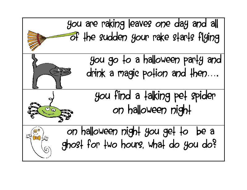 Halloween Story Ideas
 Halloween Fall Writing Story Starters Freebie Middle