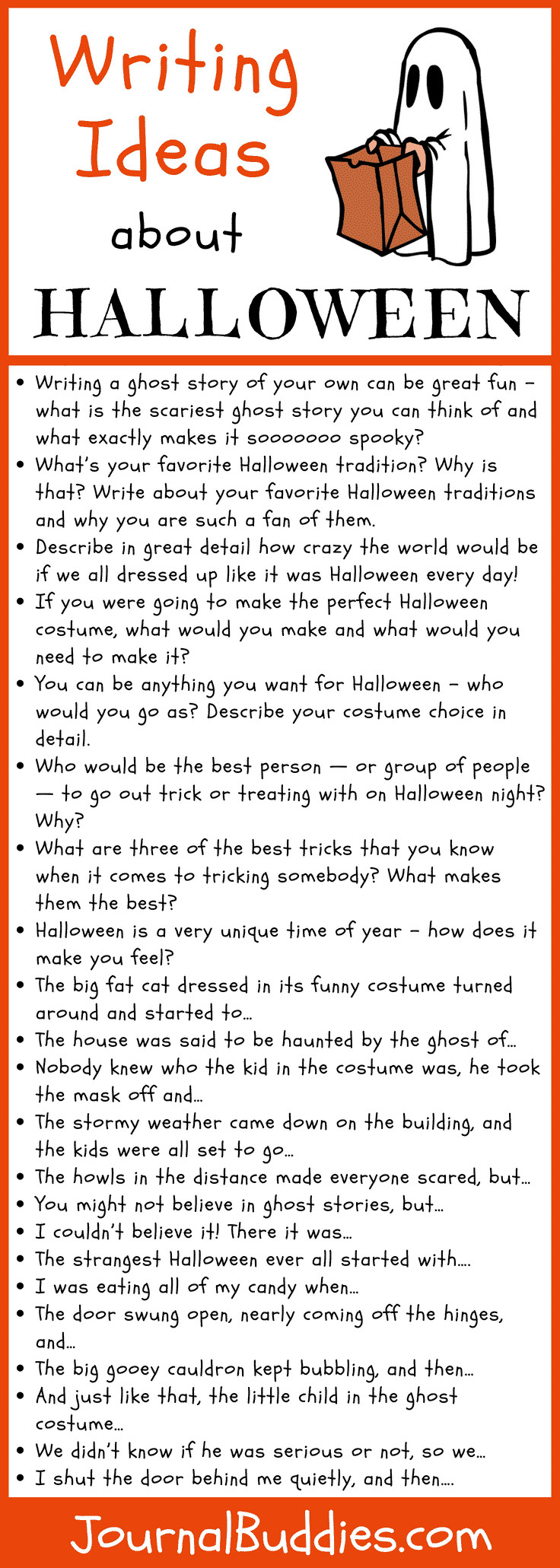 Halloween Story Ideas
 22 Writing Ideas about Halloween • JournalBud s