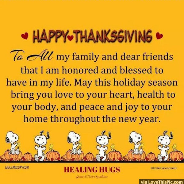 Happy Thanksgiving Quotes
 Happy Thanksgiving To All My Friends And Family