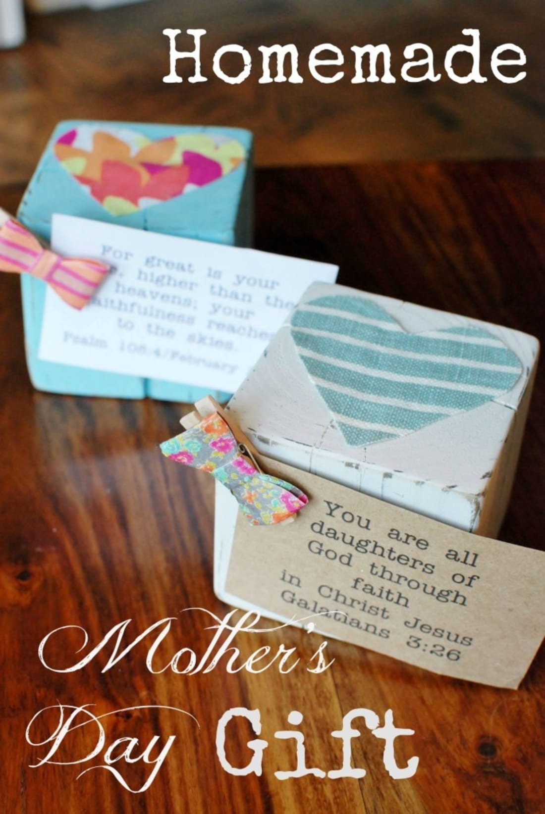 Homemade Mother's Day Gifts
 Homemade Mother’s Day Gift Wood Block Verse Holder