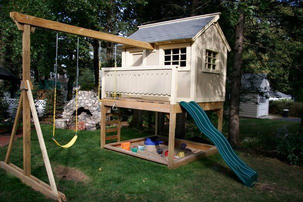 Kids Play House Swing Set
 62 best images about Playhouses on Pinterest