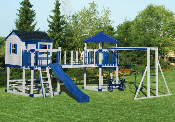 Kids Play House Swing Set
 Playhouse Swing Set Plans WoodWorking Projects & Plans
