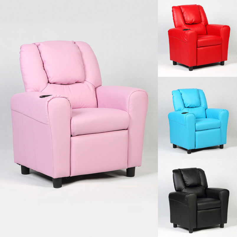 Kids Sofa And Chair
 Kids Recliner Sofa Armchair Seat Couch Chair w Cup Holder