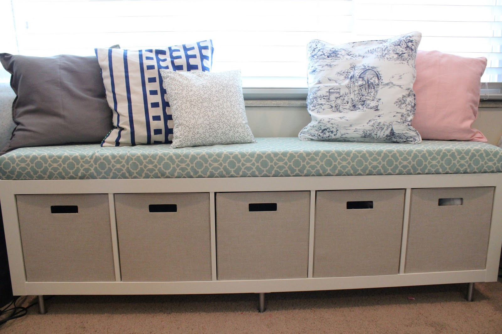 Kids Storage Bench With Cushion
 Mommy Vignettes Ikea Window Bench Storage Containers