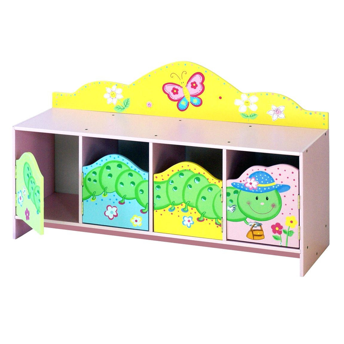 Kids Storage Bench With Cushion
 Badger Basket Kid’S Storage Bench With Cushion And 3 Bins