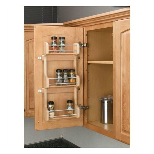 Kitchen Cabinet Door Storage
 3 Shelf Kitchen Pantry Cabinet Door Mount Organizer