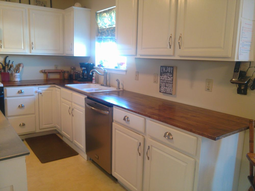 Kitchen Counters Diy
 Gorgeous DIY Kitchen Countertops for $120