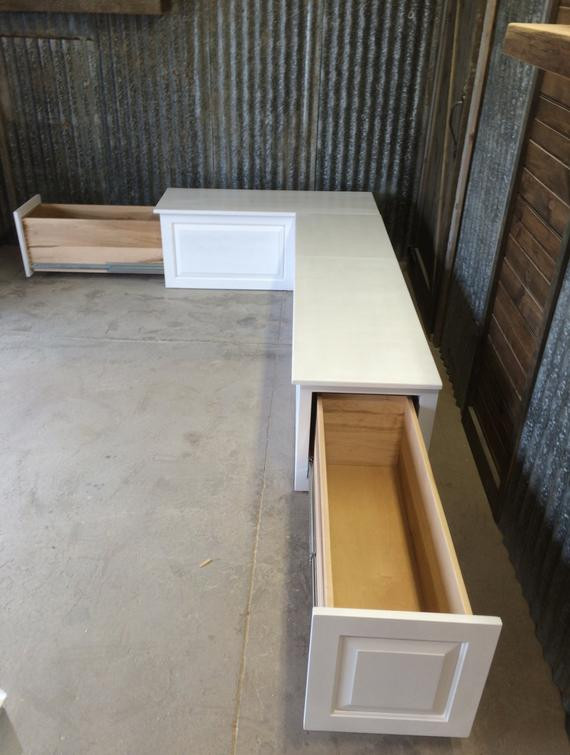 Kitchen Storage Bench
 Banquette Corner Bench Seat with Storage Drawers