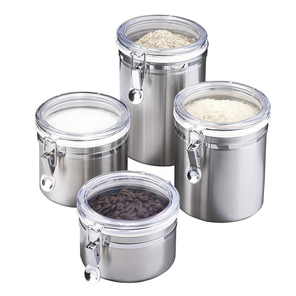 Kitchen Storage Canisters
 Kitchen Countertop Containers Canister Sets Stainless