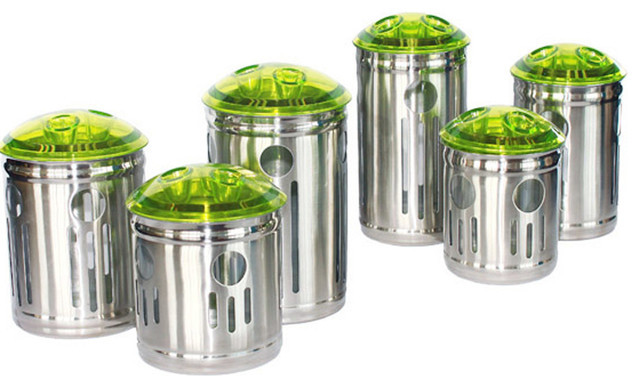 Kitchen Storage Canisters
 Stainless Steel Kitchen Storage Container Contemporary