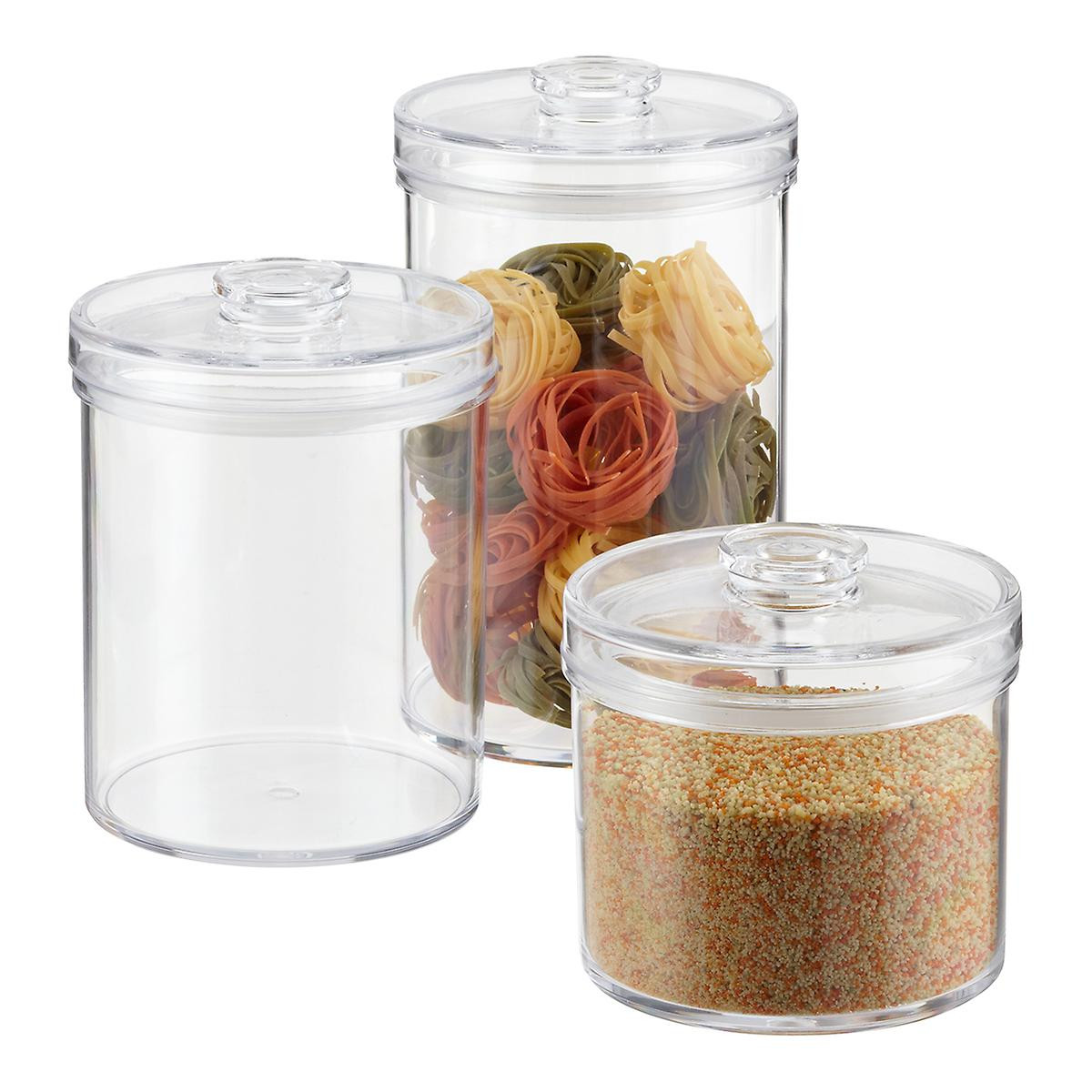 Kitchen Storage Canisters
 Acrylic Canisters Clear Round Acrylic Canisters