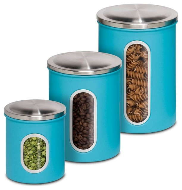 Kitchen Storage Canisters
 Honey Can Do Metal Kitchen Storage Canisters Set of 3