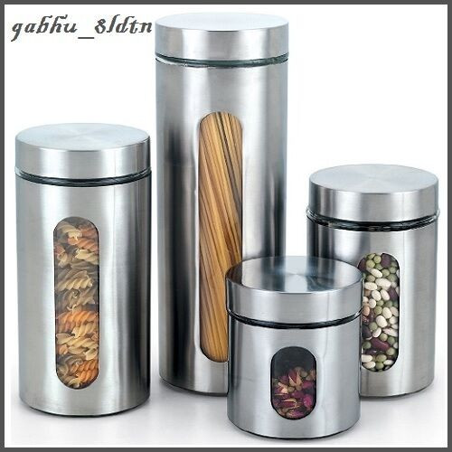 Kitchen Storage Canisters
 Stainless Steel Canister Set Kitchen Storage Containers