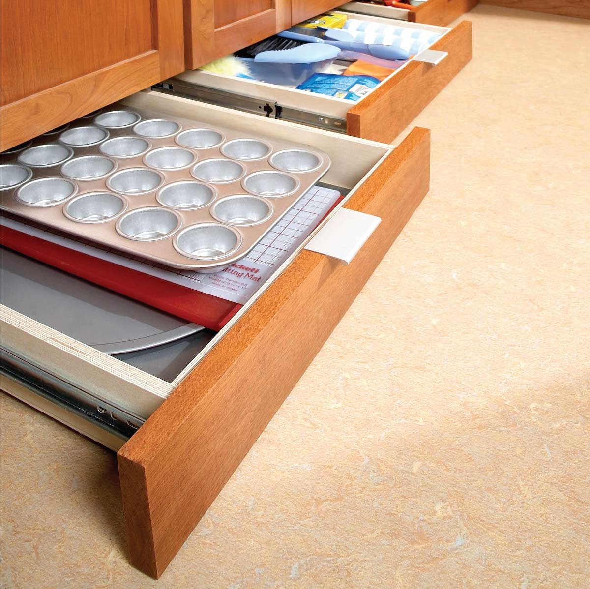 Kitchen Storage Drawers
 How to Build Under Cabinet Drawers & Increase Kitchen