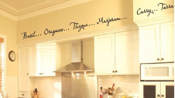 Kitchen Words Wall Art
 Kitchen Words Spices Wall Border Soffit Border by