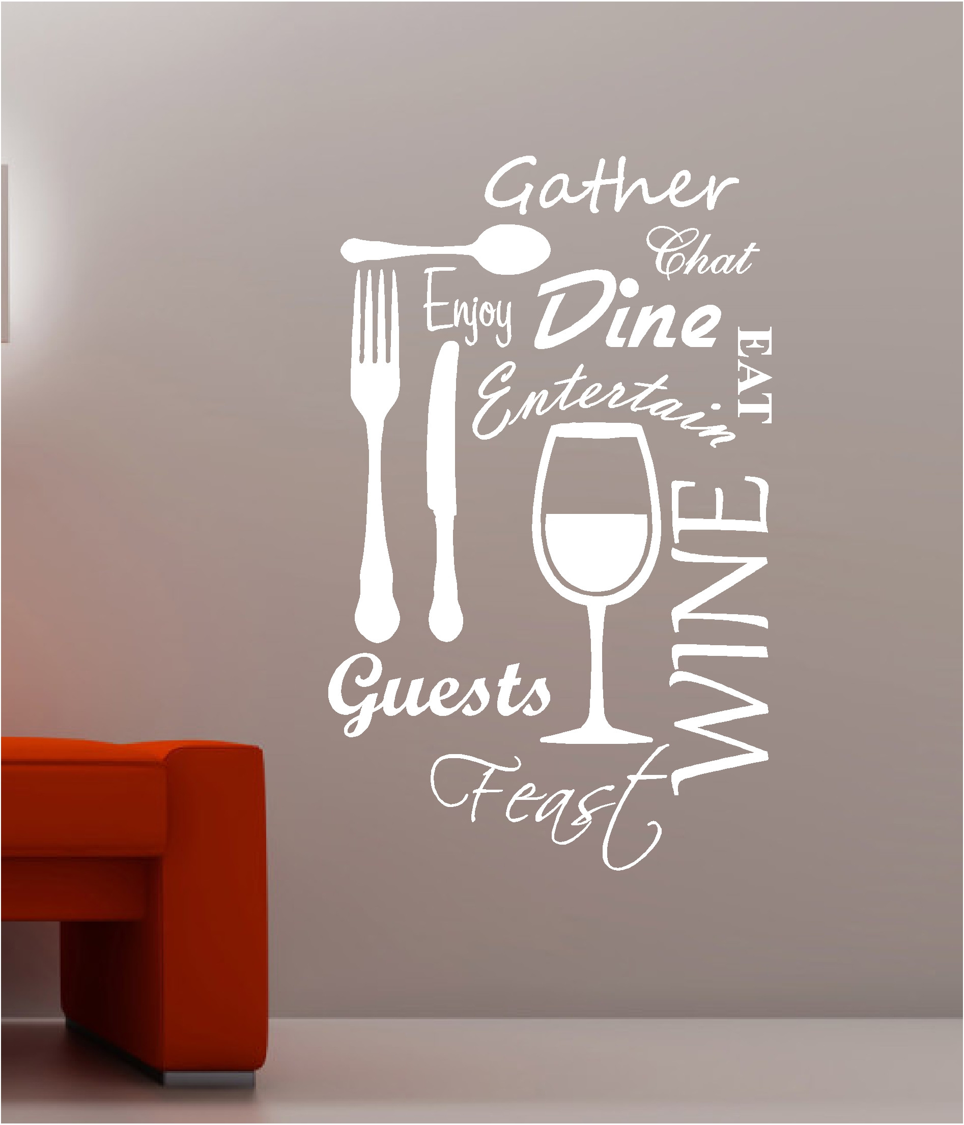 Kitchen Words Wall Art
 KITCHEN WORD CLOUD vinyl wall art QUOTE sticker dining