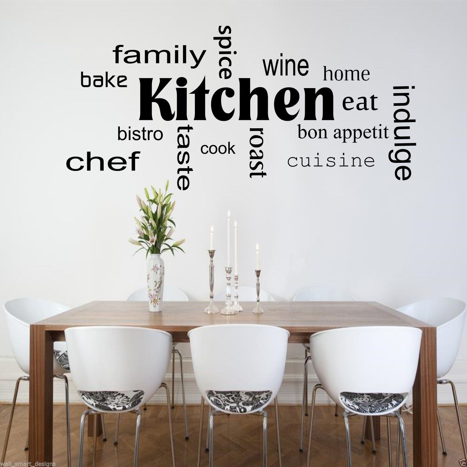 Kitchen Words Wall Art
 Kitchen Words Phrases Wall Art Sticker Quote Decal Mural