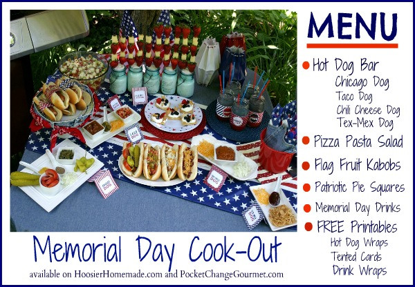 Labor Day Cookout Menu Ideas
 Memorial Day Cook Out with Printables Hoosier Homemade