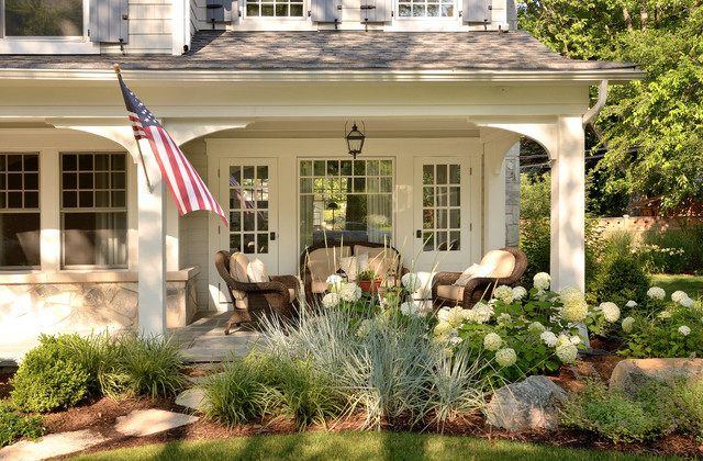 Landscape Around Front Porch
 Lovely Renovations Traditional Porch chicago by