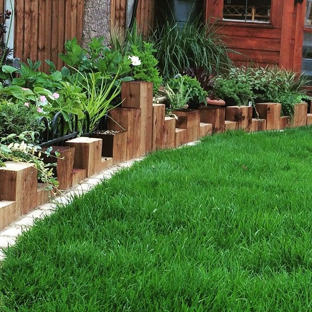 Landscape Timber Edging
 Best 25 Garden edging ideas on Pinterest