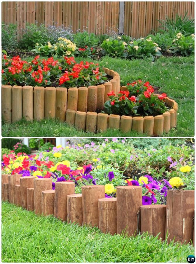 Landscape Timber Edging
 Creative Garden Bed Edging Ideas Projects Instructions
