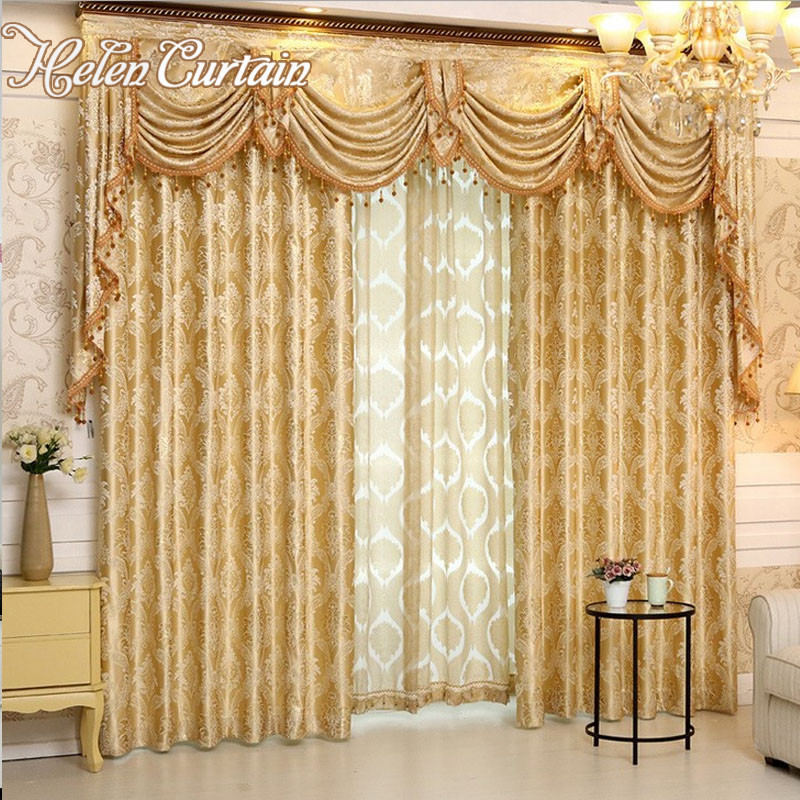 Living Room Curtains With Valance
 Helen Curtain Luxury Europe Style Curtains With Valance