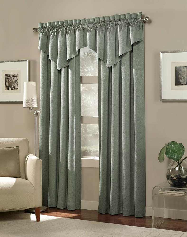 Living Room Curtains With Valance
 Tailored window valance living room curtains with valance