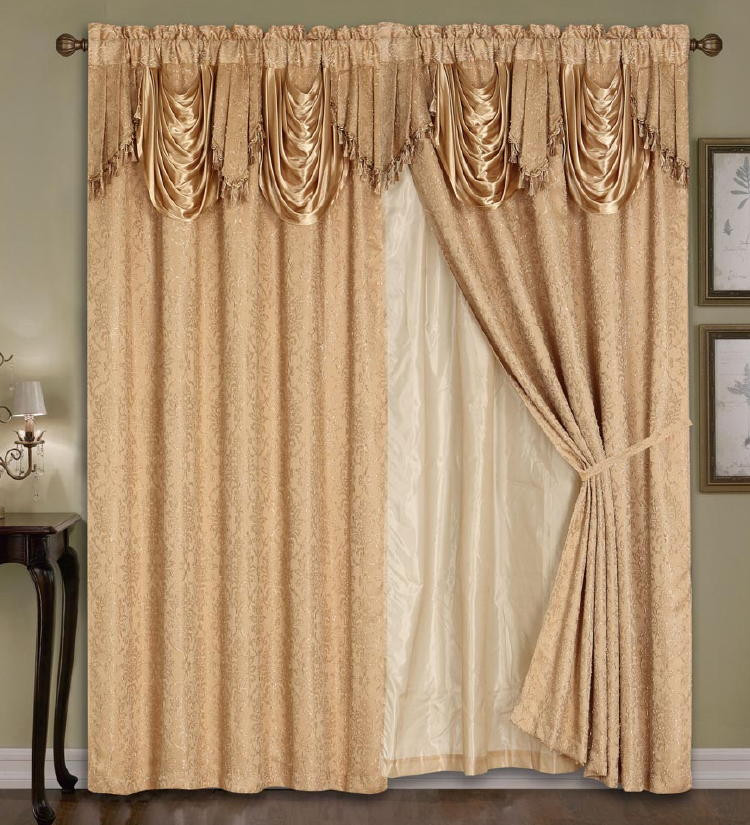 Living Room Curtains With Valance
 Drapery valance luxury gold curtains with valances living