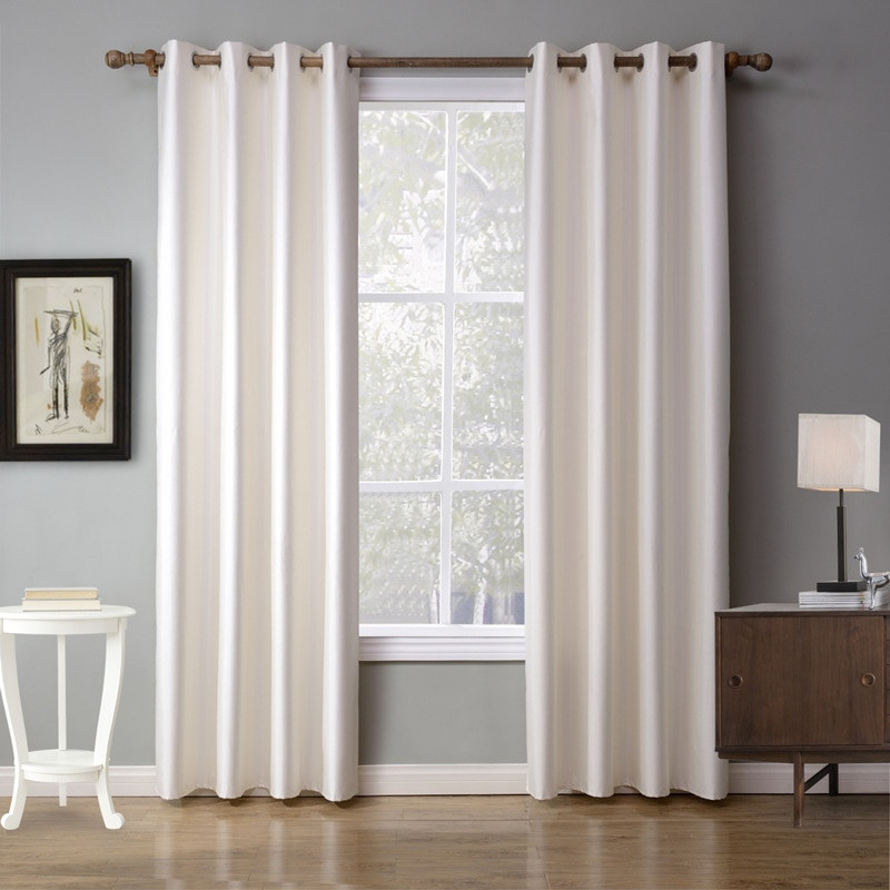 Living Room Curtains With Valance
 XYZLS European Solid White Curtains Shade Blackout Curtain