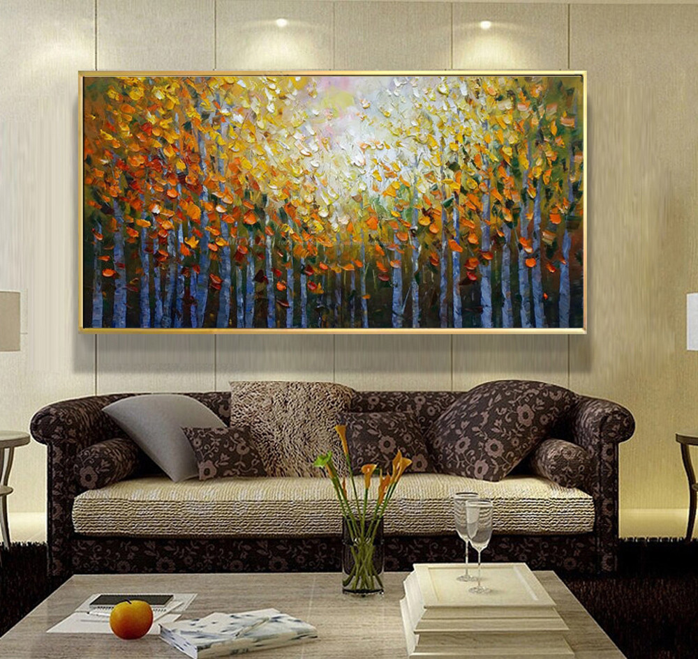 Living Room Pictures For Walls
 Acrylic painting landscape modern paintings for living