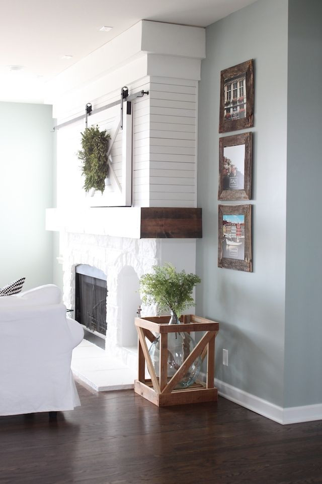 Living Room Wall Paint Ideas
 Farmhouse living room sherwin williams silver mist in 2020