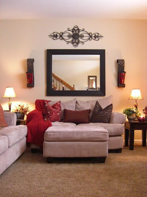 Living Room Wall Sconces
 I have that wrought iron that is over the window Hobby